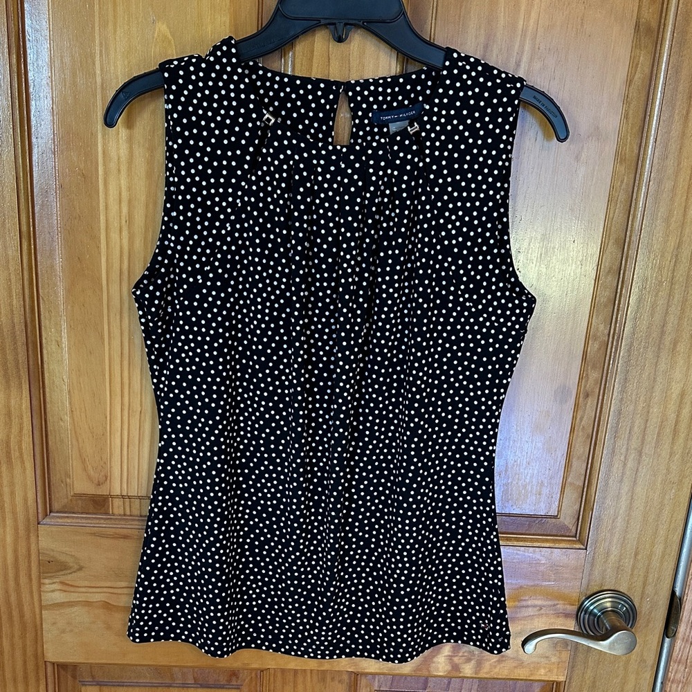 Tommy Hilfiger polka dot sleeveless blouse